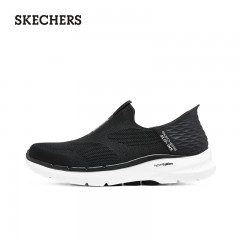 Skechers斯凯奇男士网面一脚蹬健步鞋轻质厚底舒适缓震运动休闲鞋