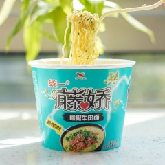 统一方便面藤娇藤椒牛肉面桶装青花椒整箱泡面官方旗舰店速食夜宵