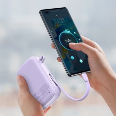 倍思baseusQ电带线数显快充移动电源20000mAh快充小巧便携充电宝Type-C支持华为小米22.5W兼容苹果20W