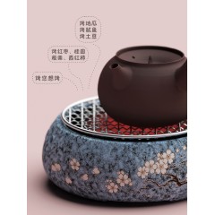 茶大师有田烧电陶茶炉银壶陶瓷日式电陶炉煮茶器围炉煮茶泡茶静音