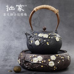 茶大师 小莺歌电陶茶炉煮茶器日本南部铸铁壶老铁茶壶铜壶电陶炉