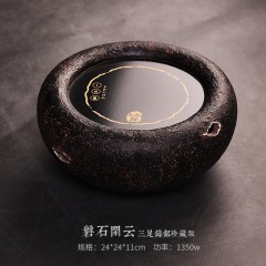 茶大师沧海烂石电陶茶炉煮茶器电茶炉日本铸铁壶玻璃壶铜壶电陶炉